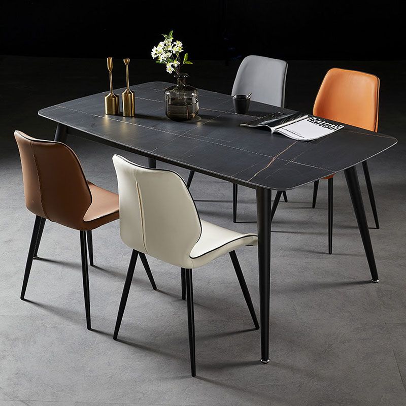 Modern Style Dining Chair Armless Side Chair with Metal Legs for Kitchen Clearhalo ' kitchen&dining_furn' 'Dining Chairs' 'Dining Tables & Seating' 'dining_chair' 'furn' 'furn_dining_chair' 'Furniture' 'furniture_dining_chair' 'Kitchen & Dining Furniture' 'kitchen' 1200x1200_dcdef8ce-6a62-4c92-9b6e-d4df053e5f7c