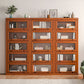 Closed Back Vertical Bookshelf Wood Contemporary Bookcase with Cabinets Clearhalo 'Bookcases' 'furn' 'furn_bookcases' 'Furniture' 'Office Furniture' 1200x1200_dce015b5-03eb-4020-9fac-be2bb3d75341