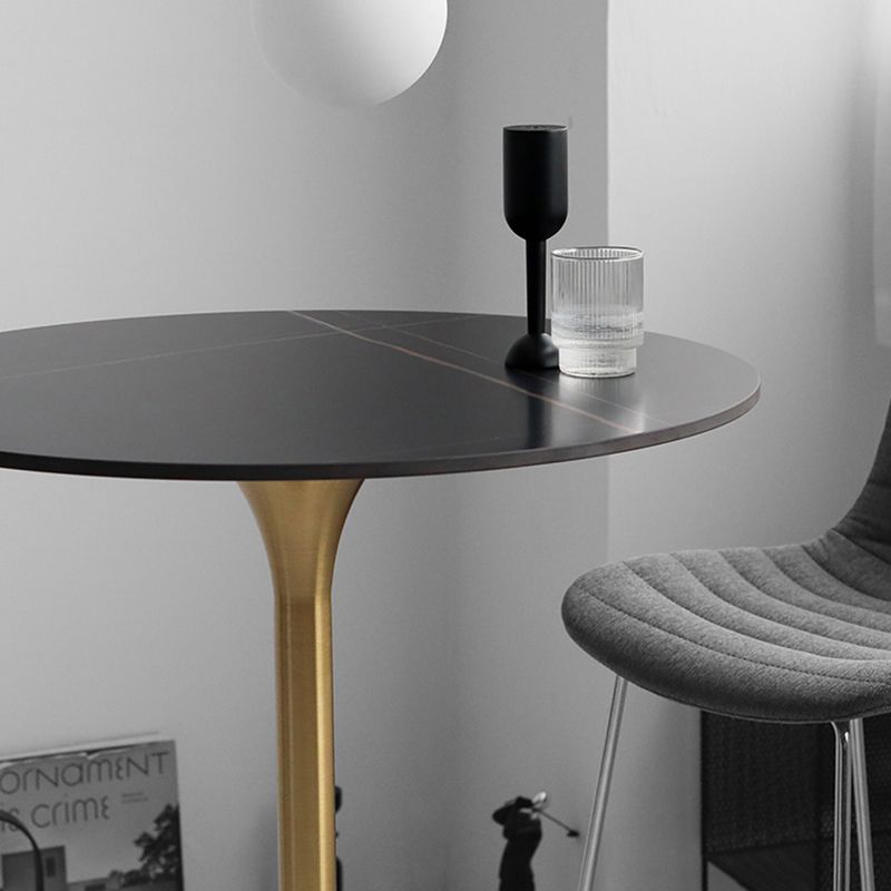 41.3"H Bar Dining Table Pedestal Sintered Stone Bar Height Cocktail Table Clearhalo 'Bar Furniture' 'Bar Tables' 'bar_tables' 'furn' 'furn_bar_tables' 'Furniture' 'Kitchen & Dining Furniture' 1200x1200_dce0f8cd-3659-44bb-a69c-06e50494739d