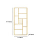 Gold Vertical Open Bookcase Glam Etagere Metal Book Shelf for Bedroom