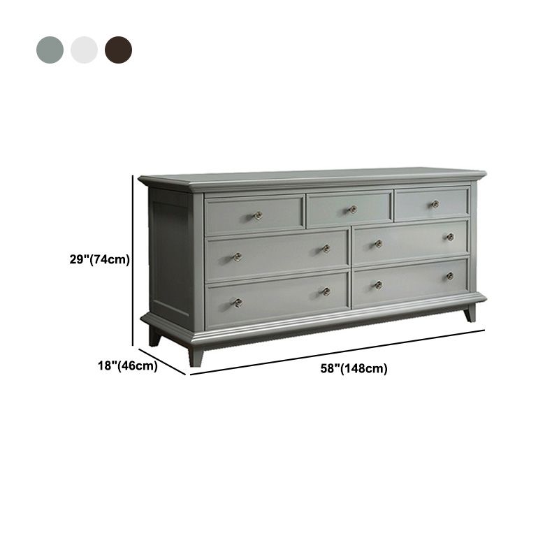 Contemporary Rubber Wood Chest with Drawers and Straight Legs