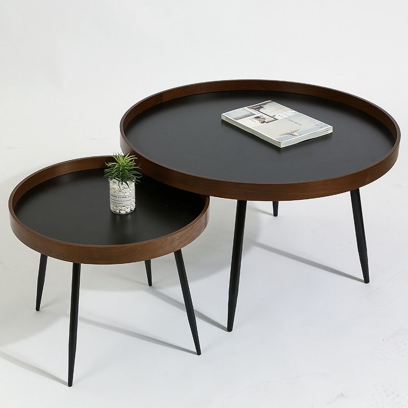 Scandinavian Sofa Side Accent Table Wooden Round Side End Table