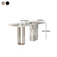 Double Pedestal Kitchen Counter Height Table Contemporary Rectangle Pub Table Clearhalo 'Bar Furniture' 'Bar Tables' 'bar_tables' 'furn' 'furn_bar_tables' 'Furniture' 'Kitchen & Dining Furniture' 1200x1200_dce30f7e-1f39-403e-96d6-334efa499bbe