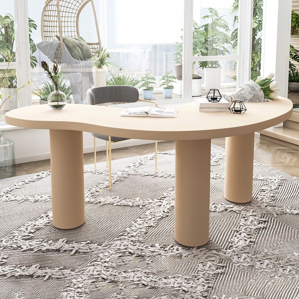 フリーフォームソリッドウッドワーキングテーブル3脚の産業オフィステーブル