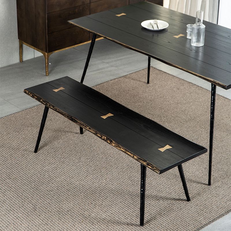 Industriële eettafel Rechthoekige houten eettafel voor eetkamer