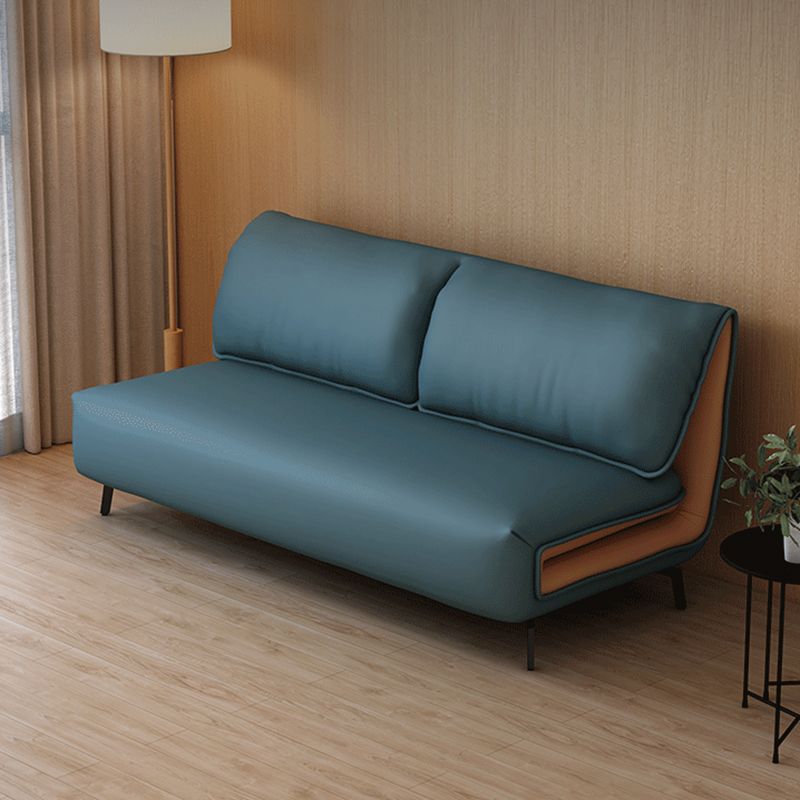 Eigentijdse faux lederen bankbed cabrioloin armless banks sofa bed