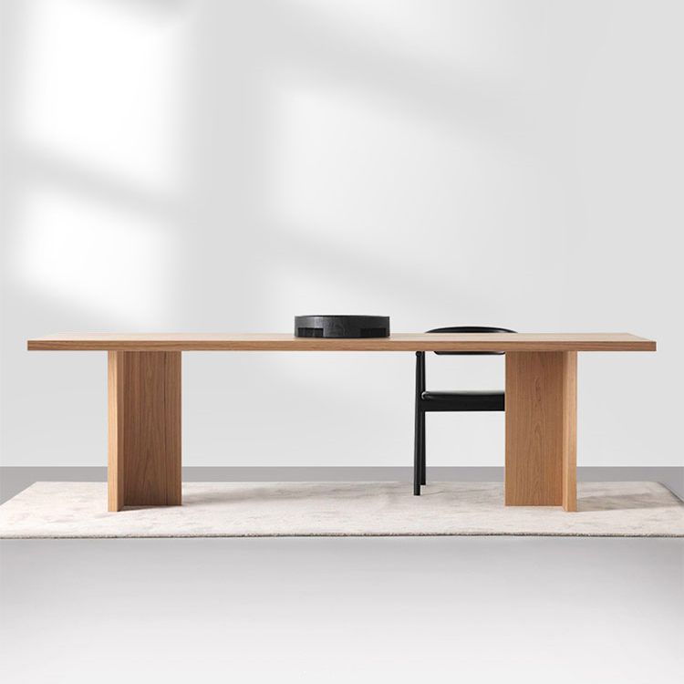 Rectangular Shaped Modern Office Table Wooden Writing Desk in Natural Clearhalo 'furn' 'furn_office_desk' 'Furniture' 'Office Desks' 'Office Furniture' 'office_desk' 1200x1200_dce93e9a-e71c-4eaf-b4eb-34d42a0d07cd