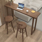 Table de salle à manger de bar rectangulaire en bois massif, intérieur moderne, marron
