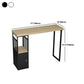 Indoor Rectangle Cocktail Bar Table Industrial Pub Height Dining Table with Storage
