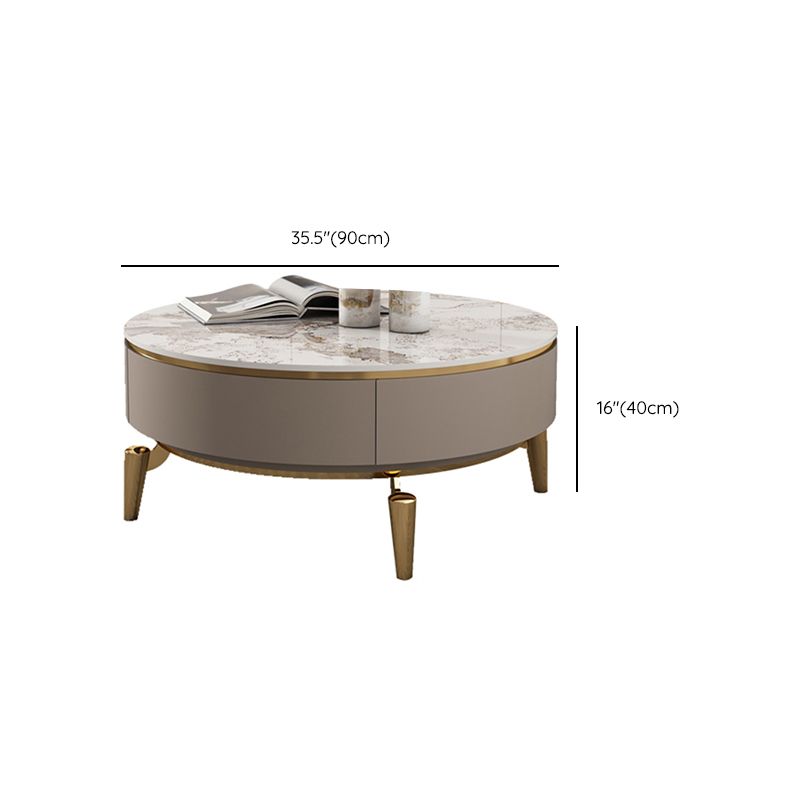 Mesa de centro individual Glam con cajón, de pizarra, no desgastante