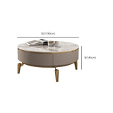 No Distressing Slate Coffee Table Glam Single Coffee Table with Drawer