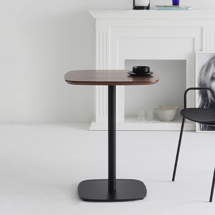 Industrial Solid Wood Square Dining Table Standard Kitchen Dining Table with Pedestal Base Clearhalo ' dining_table' 'Dining Tables & Seating' 'Dining Tables' 'furn' 'furn_dining_table' 'Furniture' 'furniture_dining_table' 'Kitchen & Dining Furniture' 'kitchen&dining_furn' 'kitchen' 'kitchen_dining_table' 1200x1200_dcea999e-6828-416a-a9df-646b2b352350