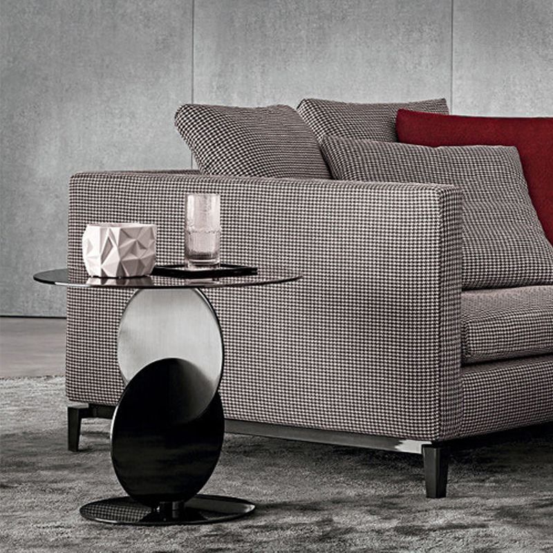 Mesa de metal circular de diseño de pedestal de estilo moderno medieval