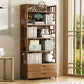 Modern Bamboo Bookcase Standard 11-inch Wide Home Book Shelf