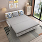 Armless Contemporary Cotton Blend Bed Sofa Couch with Pillows
