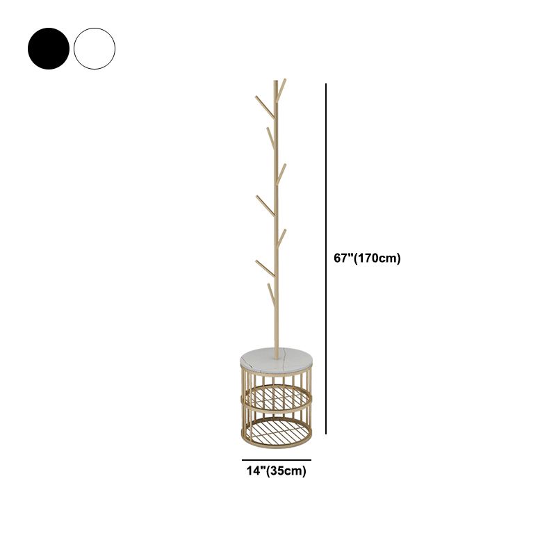 Gorgeous Free Standing Coat Rack Coat Hooks Metal Coat Rack with Storage Clearhalo 'Entry & Mudroom Furniture' 'furn' 'furn_hall_tree_coat_racks' 'Furniture' 'Hall Trees & Coat Racks' 'hall_tree_coat_racks' 1200x1200_dcf27d63-0c05-4022-8505-c1b9e3613c55