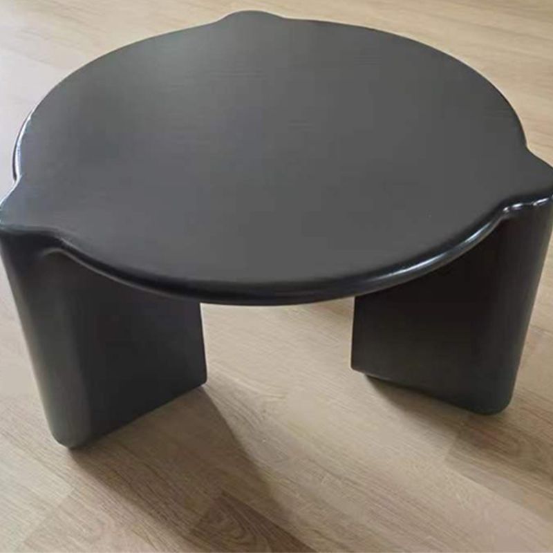 Modern Style Round Solid Wood Table with 3 Legs Base Design Coffee Table