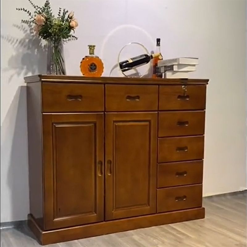 Mid-Century Modern Rectangle Accent Chests and Cabinets in Brown/white