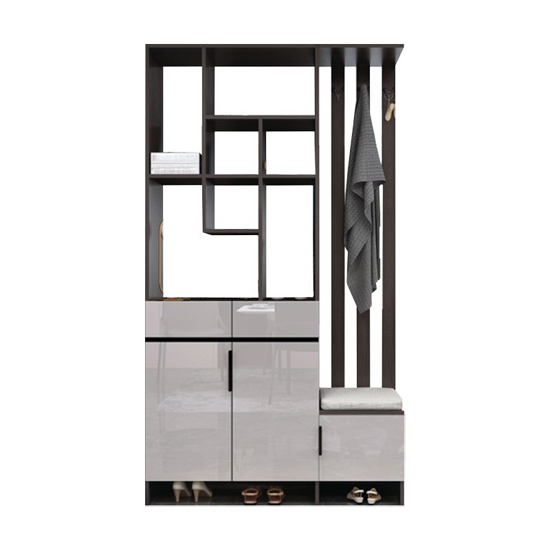 Modern Wooden 13.77" Wide Accent Cabinet with Drawers and Shelves Clearhalo 'Cabinets & Chests' 'cabinets_chests' 'furn' 'furn_cabinets_chests' 'Furniture' 'Living Room Furniture' 1200x1200_dcf366d9-b0b0-435a-8dd2-f08727139f88