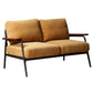 Contemporary Square Arm Loveseat with Loose Back for 2 People