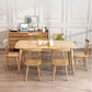 Modern Rubber Wood Dinette Set 1/2/5/7 Pieces Rectangle Beige Dining Table Set Clearhalo 'Dining Room Sets' 'Dining Tables & Seating' 'dining_room_set' 'furn' 'furn_dining_room_set' 'Furniture' 'furniture_dining_room_set' 'Kitchen & Dining Furniture' 1200x1200_dcf3dc7f-4d30-4152-8189-c8a7e0140536