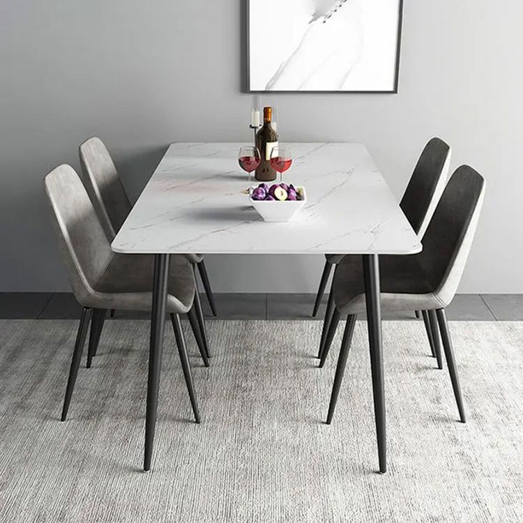 Metal Modern Rectangle Table Sintered Stone Table for Kitchen and Dining Room Clearhalo ' dining_table' 'Dining Tables & Seating' 'Dining Tables' 'furn' 'furn_dining_table' 'Furniture' 'furniture_dining_table' 'Kitchen & Dining Furniture' 'kitchen&dining_furn' 'kitchen' 'kitchen_dining_table' 1200x1200_dcf64780-8e58-4c12-bc80-2ef4011ffd2d