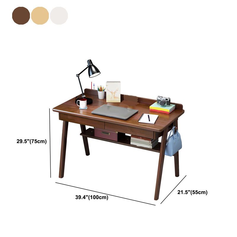 Contemporary Wood Office Desk 29.52" H Writing Desk With 2 Drawers Clearhalo 'furn' 'furn_office_desk' 'Furniture' 'Office Desks' 'Office Furniture' 'office_desk' 1200x1200_dcf6d7ef-a851-4dbc-a33e-858d0b7bf017