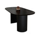 Rubberwood Solid Wood Base Table Contemporary Dining Table in White and Black Clearhalo 'Dining Tables & Seating' 'Dining Tables' 'dining_table' 'furn' 'furn_dining_table' 'Furniture' 'furniture_dining_table' 'Kitchen & Dining Furniture' 'kitchen' 'kitchen_dining_table' 1200x1200_dcf7a87c-52fd-4ade-b282-30626f2491d3