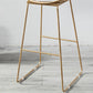 Coffee Shop Scandinavian Bar-stool Metal Bucket Footrest Counter-height Stool