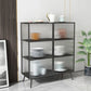 Glass Door Iron Sideboard Modern Server Cabinet with Storage for Dining Room Clearhalo 'buffet_sideboard' 'Buffets & Sideboards' 'furn' 'furn_buffet_sideboard' 'Furniture' 'furniture_buffet_sideboard' 'Kitchen & Dining Furniture' 1200x1200_dcf7d47e-7447-49c3-9812-2746bbef7d63