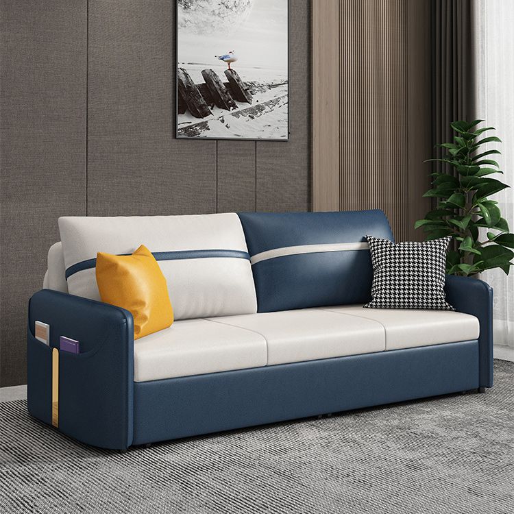 MODERNE 31,5 "H faux cuir carré de canapé de bras pour appartement