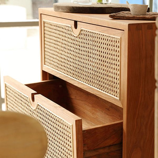Gabinetto di sideboard del soggiorno rattan mobile moderno server buffet con cassetto