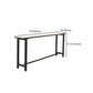 Modern White and Black Bistro Table Rectangle Footrest Cocktail Bar Table Clearhalo 'Bar Furniture' 'Bar Tables' 'bar_tables' 'furn' 'furn_bar_tables' 'Furniture' 'furniture_bar_tables' 'Kitchen & Dining Furniture' 1200x1200_dcf82fa2-2b20-4a1e-b5af-5bc4ee37a2ee
