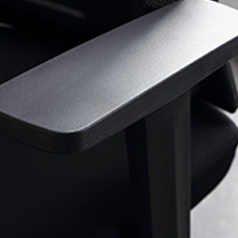 Chaise de bureau ergonomique moderne sans roues à bras fixes rembourrés sans chaise de bureau pénible