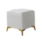 Glam Ottoman Genuine Leather Upholstered Diamond Lattice Square Ottoman with Metal Legs Clearhalo 'furn' 'furn_ottomans_poufs' 'Furniture' 'Living Room Furniture' 'Ottomans & Poufs' 'ottomans_poufs' 1200x1200_dcf89d1f-27cf-48c6-afc4-46e9b9c29ee5