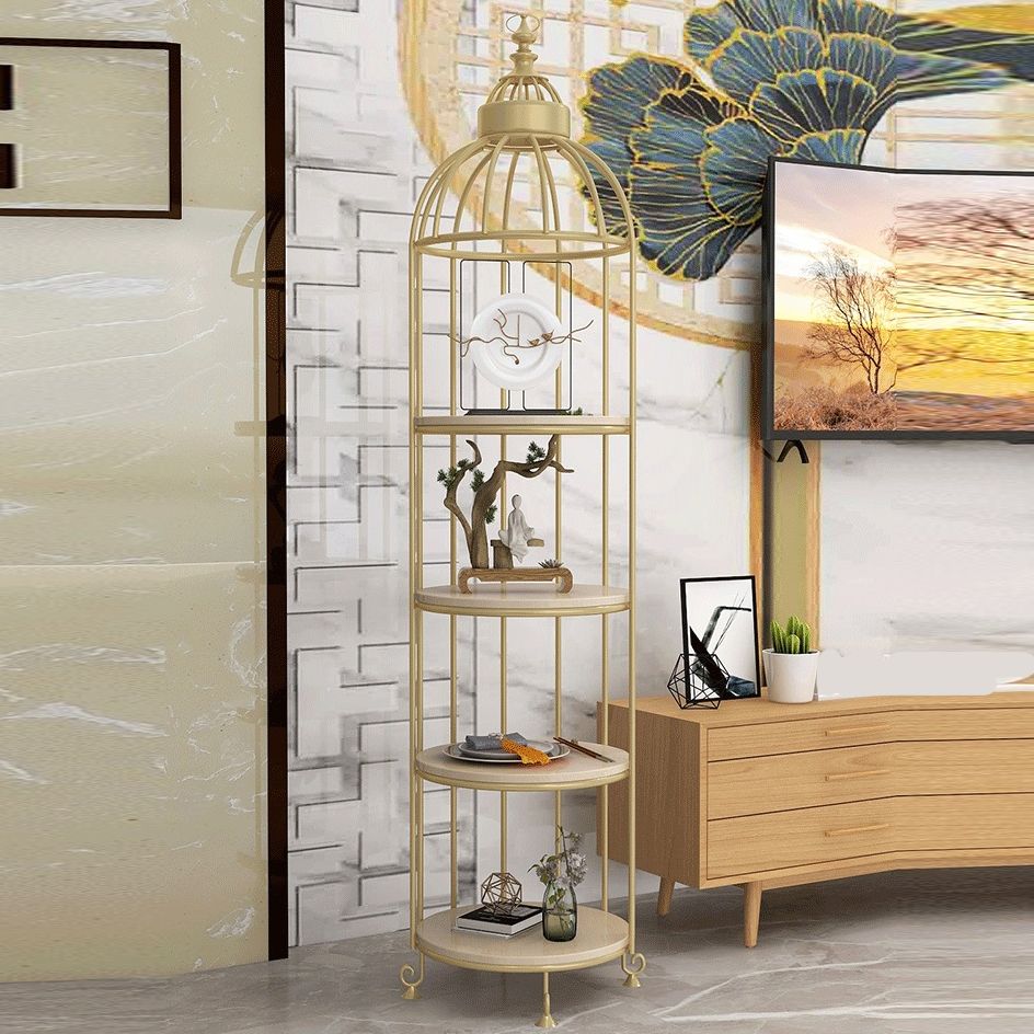 Modern Indoor Geometric Bookshelf Metal Frame Manufactured Wood Shelf Bookcase Clearhalo 'Bookcases' 'furn' 'furn_bookcases' 'Furniture' 'furniture_bookcases' 'Office Furniture' 1200x1200_dcf8cd4c-a85a-4fed-8acc-8a9de2ddcbb4