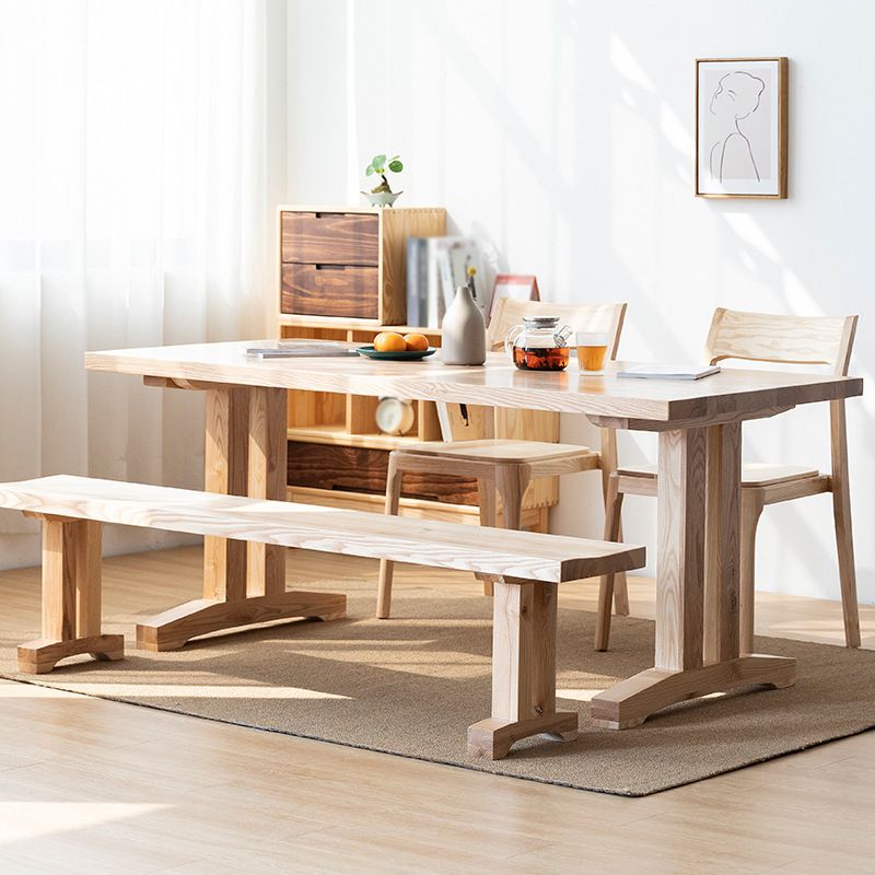 1/2/4/5 Pieces Modern Rectangle Dining Set Solid Wood Dining Table with Chairs Clearhalo 'Dining Room Sets' 'Dining Tables & Seating' 'dining_room_set' 'furn' 'furn_dining_room_set' 'Furniture' 'furniture_dining_room_set' 'Kitchen & Dining Furniture' 1200x1200_dcfa91de-4f44-44a2-8258-79602350287a