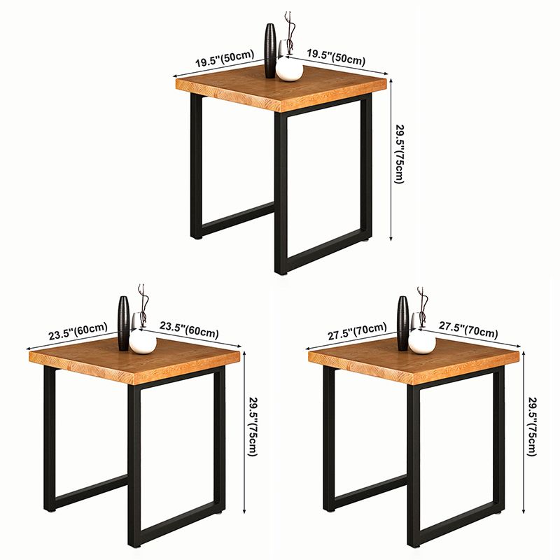 Industrial Square Dining Table Pine Solid Wood Table with Double Pedestal Clearhalo ' dining_table' 'Dining Tables & Seating' 'Dining Tables' 'furn' 'furn_dining_table' 'Furniture' 'furniture_dining_table' 'Kitchen & Dining Furniture' 'kitchen&dining_furn' 'kitchen' 'kitchen_dining_table' 1200x1200_dcfe8739-e9a4-4c77-b7cc-560912f87616