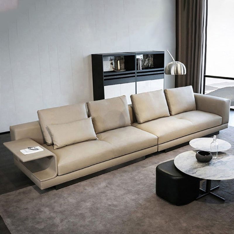 Asiento de sala de estar de brazo cuadrado escandinavo-gris lóble