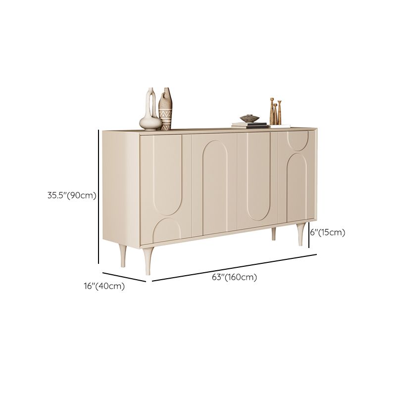 Tavolo da sideboard in legno ingegnerizzato contemporaneo con porte per soggiorno