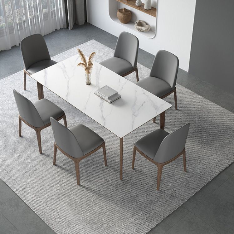 Medieval Modern 4 Legs Dining Table Stone Table for Dining Room Clearhalo 'Dining Tables & Seating' 'Dining Tables' 'dining_table' 'furn' 'furn_dining_table' 'Furniture' 'Kitchen & Dining Furniture' 1200x1200_dd0560f3-8171-49af-8d75-ec19737fe6f1