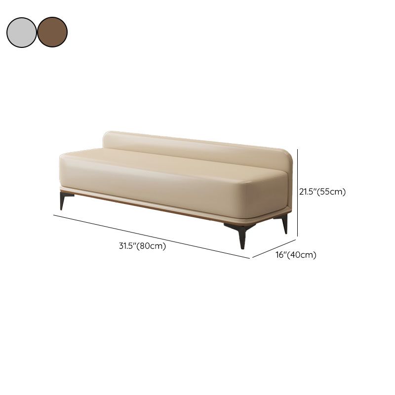 Rectangle Bedroom Bench Modern Seating Bench with Upholstered and Metal Legs Clearhalo 'Benches' 'Chairs & Seating' 'furn' 'furn_benches' 'Furniture' 'Living Room Furniture' 1200x1200_dd05dff1-cd7b-4a32-9b1c-210283039f0f