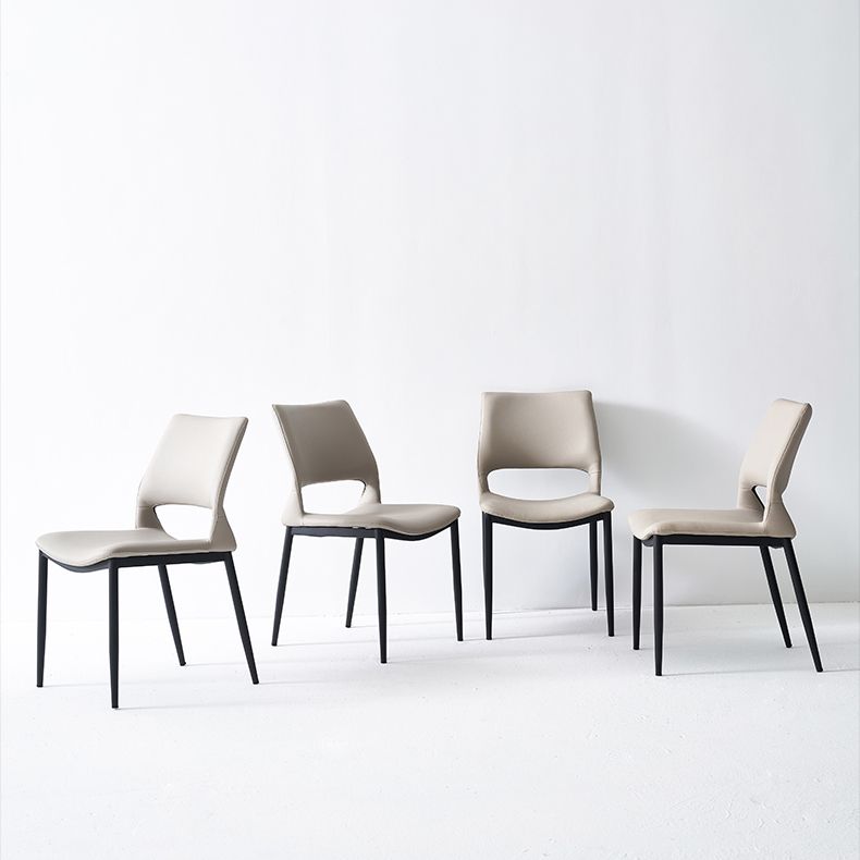 Open Back Side Chair Industrial Style Faux Leather Side Chair Clearhalo 'Dining Chairs' 'Dining Tables & Seating' 'dining_chair' 'furn' 'furn_dining_chair' 'Furniture' 'Kitchen & Dining Furniture' 1200x1200_dd0812d7-2b04-4141-b048-0816523d6879