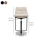 Glam Style Armless Counter Stool Leather Saddle Seat Bar Stool for Indoor