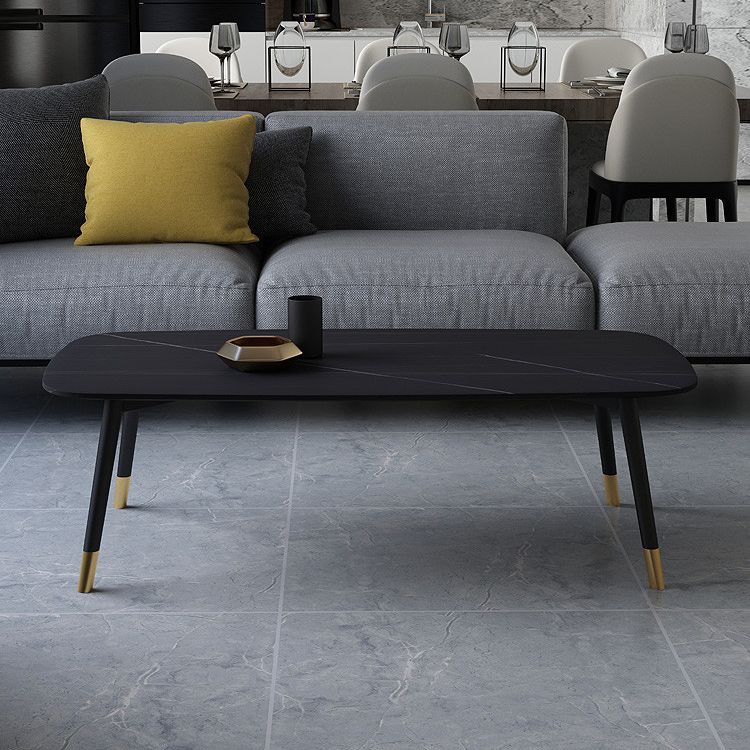 Tavolino in ardesia glam 4 gambe tavolo da cocktail rettangolare per casa