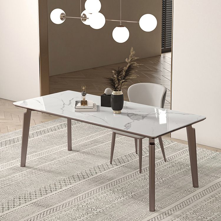 Esszimmer-Set aus gesintertem Stein im Designer-Stil, rechteckig, 1/2/4/5/7-teilig, Esszimmertisch-Set