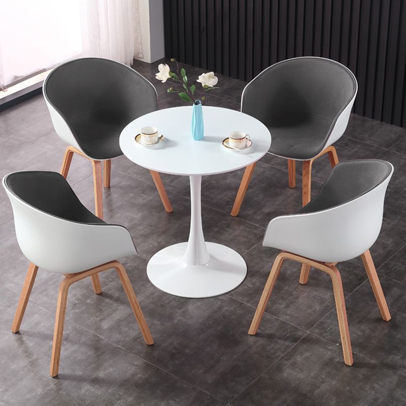 Simple MDF Round Shape Dining Tale Standard Kitchen Dining Table with Tulip Base Clearhalo ' dining_table' 'Dining Tables & Seating' 'Dining Tables' 'furn' 'furn_dining_table' 'Furniture' 'furniture_dining_table' 'Kitchen & Dining Furniture' 'kitchen&dining_furn' 'kitchen' 'kitchen_dining_table' 1200x1200_dd0ac4f1-384c-4536-af46-b4e0e4e9075c