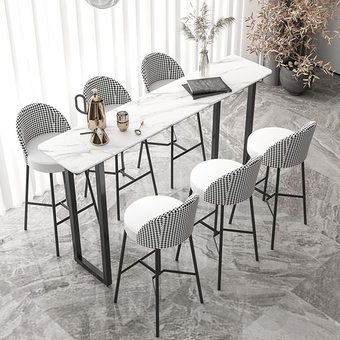 Sled Rectangle Stone Bar Stool Table Modern Indoor Fixed Table Patio Bar Table Clearhalo 'Bar Furniture' 'Bar Tables' 'bar_tables' 'furn' 'furn_bar_tables' 'Furniture' 'furniture_bar_tables' 'Kitchen & Dining Furniture' 'kitchen&dining_furn' 'kitchen' 1200x1200_dd0b3125-bee5-4760-b7d5-d91abc6b5fac