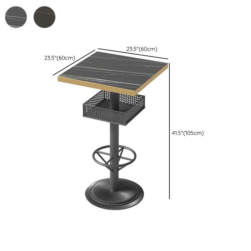 Mesa de bar de estilo industrial, sala de estar, escritorio de bar bistró con almacenamiento