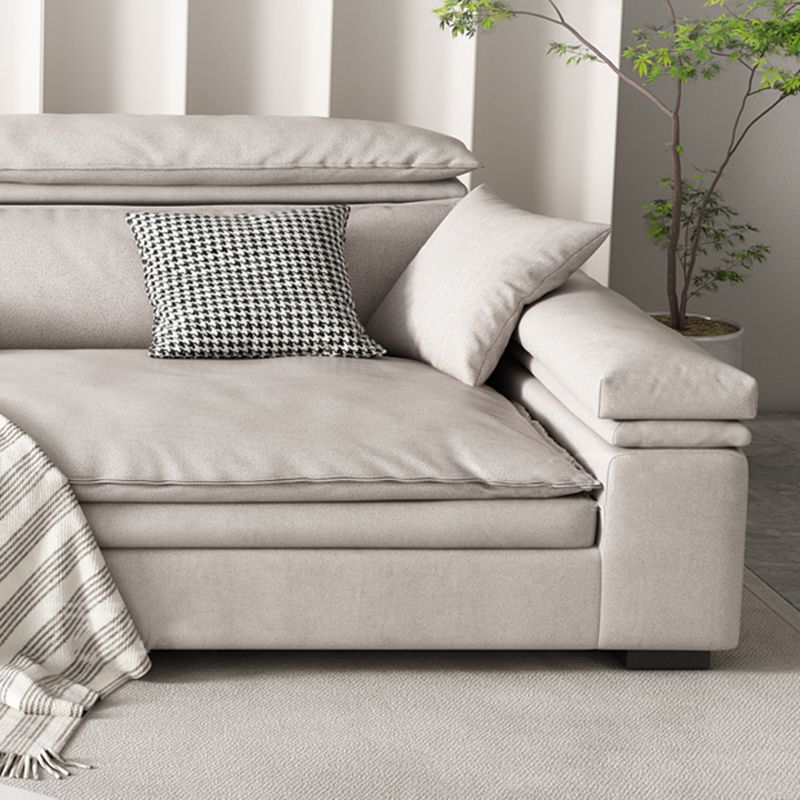 Sofa de bras carré de salon de faux cuir résistant aux taches stationnaires